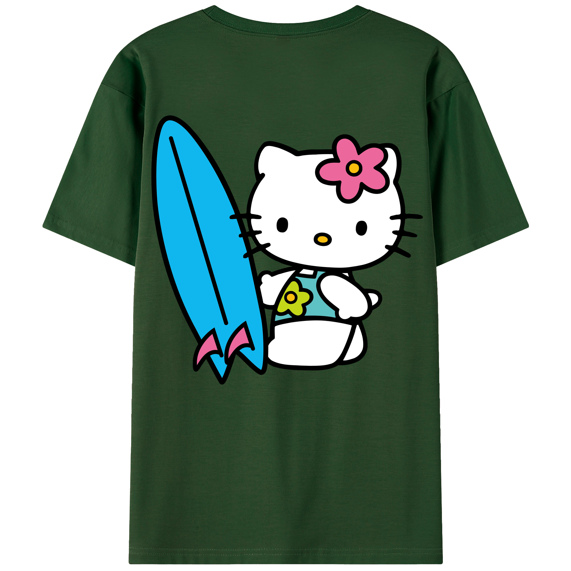 （画像用） Hello Kitty ハローキティ 綿100％半袖Tシャツ（背面プリント）